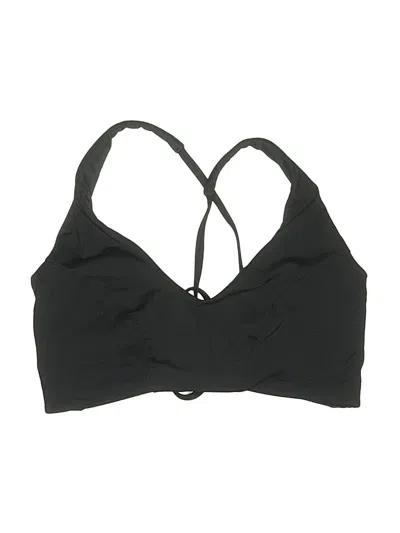 Pre-owned Athleta Swimsuit Top Black Solid Pattern Swimwear