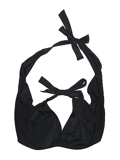Pre-owned Athleta Swimsuit Top Black Solid Pattern Swimwear