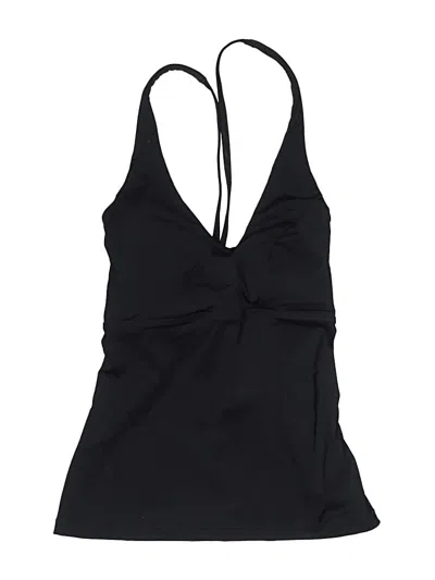 Pre-owned Athleta Swimsuit Top Black Solid Pattern Swimwear