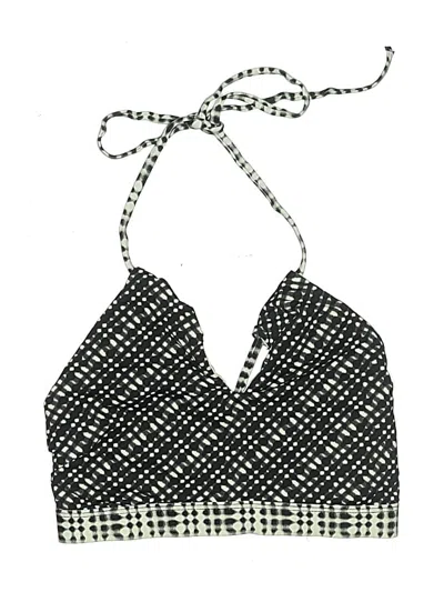 Pre-owned Athleta Swimsuit Top Black Tweed Pattern Swimwear