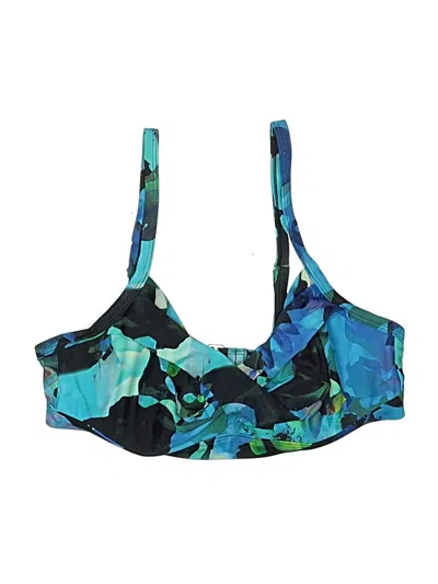 Pre-owned Athleta Swimsuit Top Blue Camo Pattern Swimwear