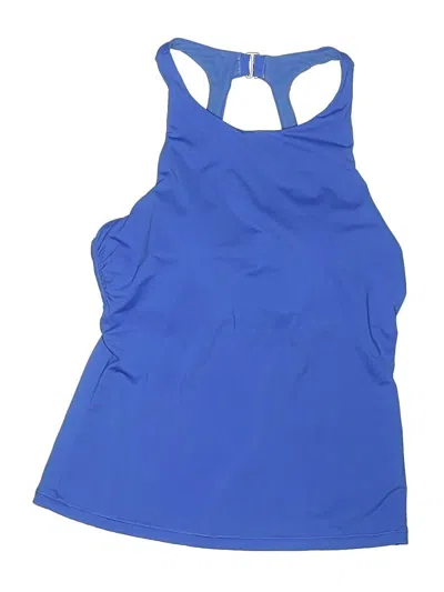 Pre-owned Athleta Swimsuit Top Blue Halter Neckline Swimwear