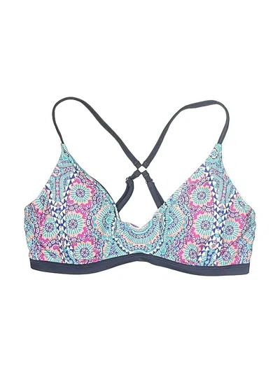 Pre-owned Athleta Swimsuit Top Blue Paisley Pattern Swimwear