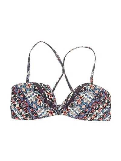 Pre-owned Athleta Swimsuit Top Blue Paisley Pattern Swimwear