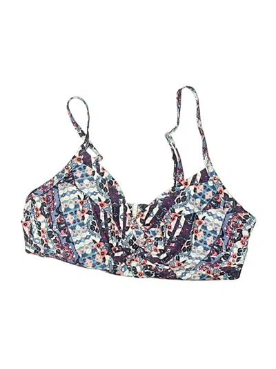 Pre-owned Athleta Swimsuit Top Blue Paisley Pattern Swimwear