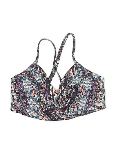 Pre-owned Athleta Swimsuit Top Blue Paisley Pattern Swimwear
