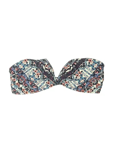 Pre-owned Athleta Swimsuit Top Blue Paisley Pattern Swimwear