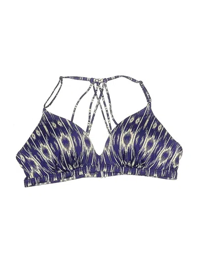 Pre-owned Athleta Swimsuit Top Blue Print Pattern Swimwear