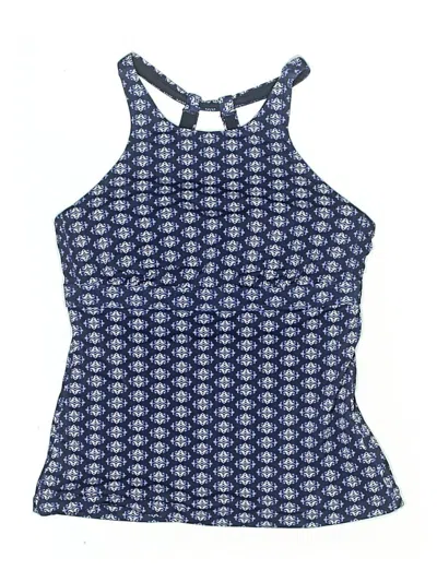 Pre-owned Athleta Swimsuit Top Blue Print Pattern Swimwear