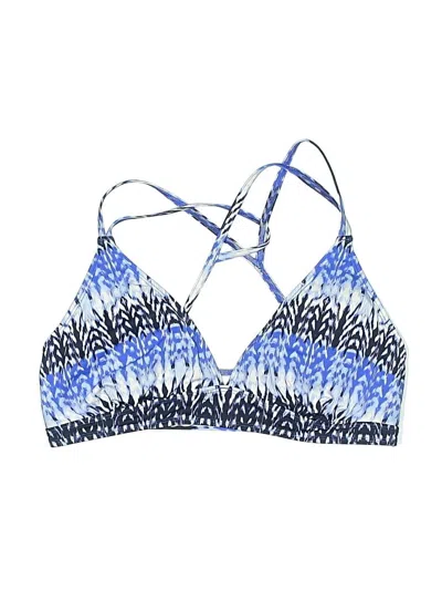 Pre-owned Athleta Swimsuit Top Blue Print Pattern Swimwear