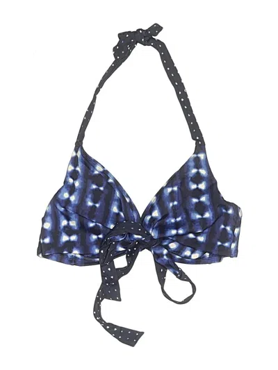 Pre-owned Athleta Swimsuit Top Blue Print Pattern Swimwear