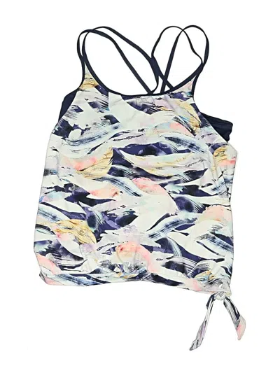 Pre-owned Athleta Swimsuit Top Blue Print Pattern Swimwear