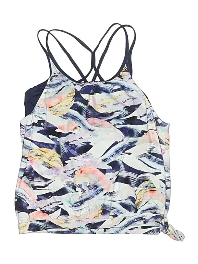 Athleta Swimsuit Top Blue Print Pattern Swimwear