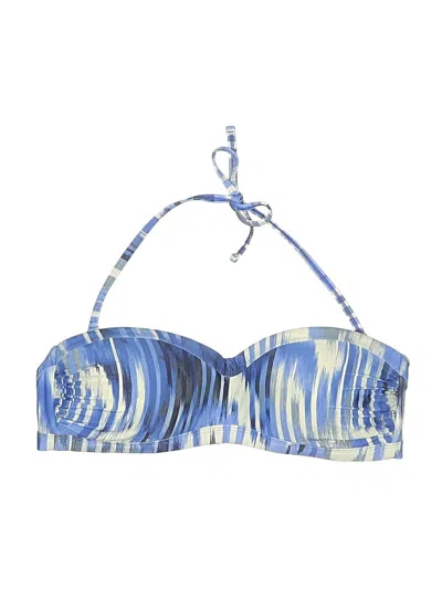 Pre-owned Athleta Swimsuit Top Blue Print Pattern Swimwear