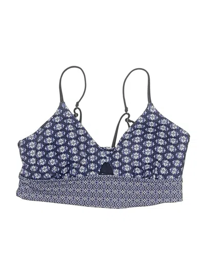 Pre-owned Athleta Swimsuit Top Blue Print Pattern Swimwear