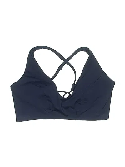 Pre-owned Athleta Swimsuit Top Blue Solid Pattern Swimwear