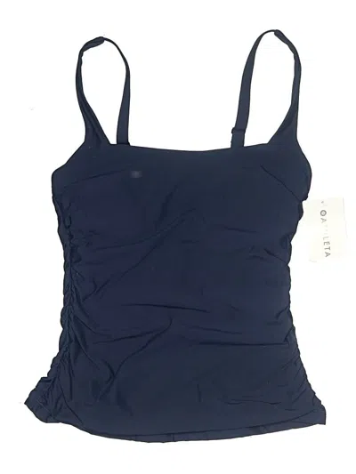 Pre-owned Athleta Swimsuit Top Blue Solid Pattern Swimwear