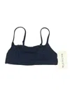 Athleta Swimsuit Top Blue Solid Pattern Swimwear In Blue