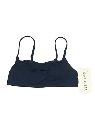 Athleta Swimsuit Top Blue Solid Pattern Swimwear