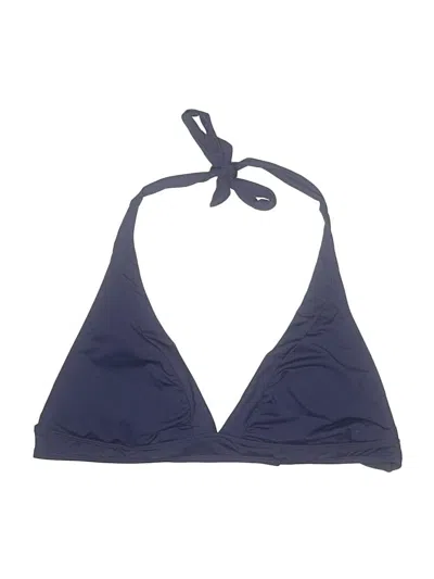 Pre-owned Athleta Swimsuit Top Blue Solid Pattern Swimwear
