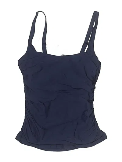 Pre-owned Athleta Swimsuit Top Blue Solid Pattern Swimwear