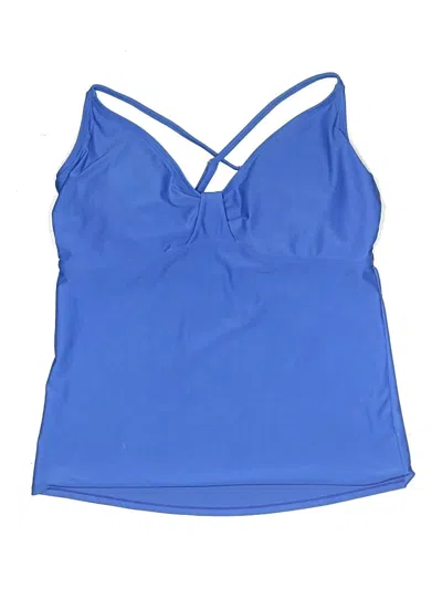 Pre-owned Athleta Swimsuit Top Blue Swimwear