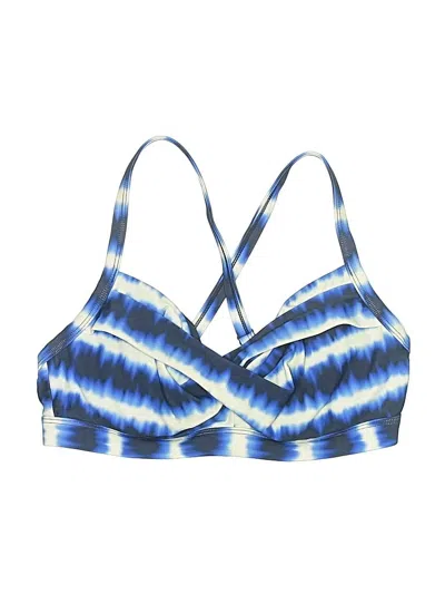 Pre-owned Athleta Swimsuit Top Blue Tie-dye Pattern Swimwear