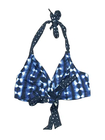 Pre-owned Athleta Swimsuit Top Blue Tie-dye Pattern Swimwear