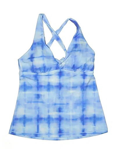 Pre-owned Athleta Swimsuit Top Blue Tie-dye Pattern Swimwear