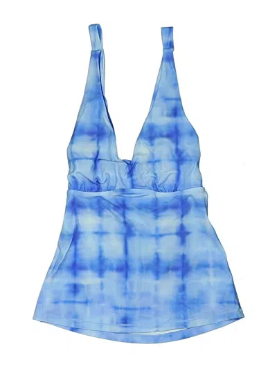 Pre-owned Athleta Swimsuit Top Blue Tie-dye Pattern Swimwear