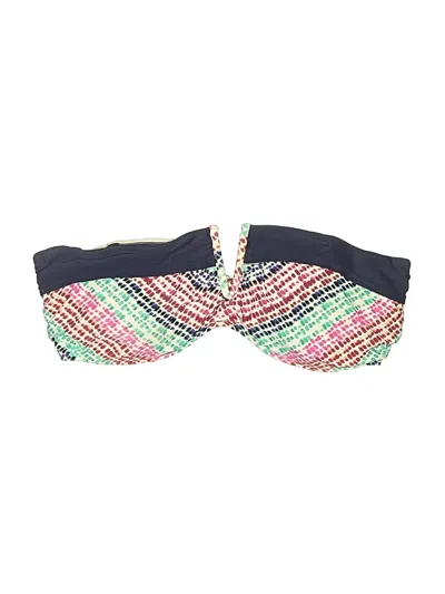 Pre-owned Athleta Swimsuit Top Blue Tweed Pattern Swimwear