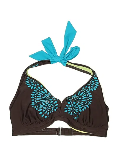 Pre-owned Athleta Swimsuit Top Brown Graphic Pattern Swimwear