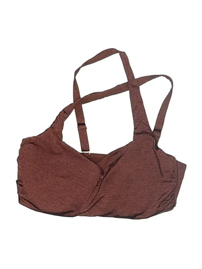 Pre-owned Athleta Swimsuit Top Brown Swimwear