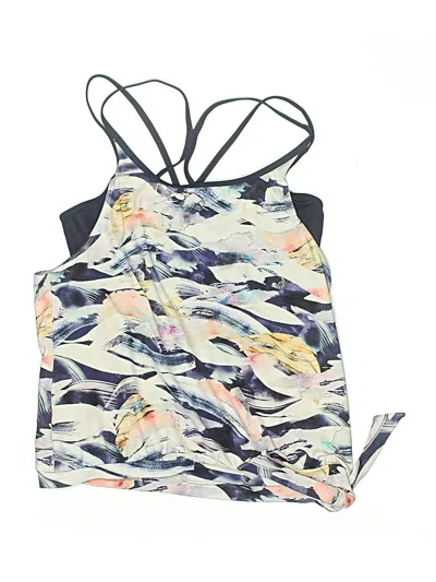 Pre-owned Athleta Swimsuit Top Gray Camo Pattern Swimwear