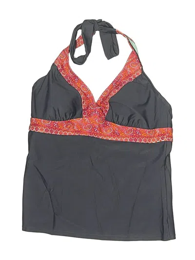 Pre-owned Athleta Swimsuit Top Gray Paisley Pattern Swimwear