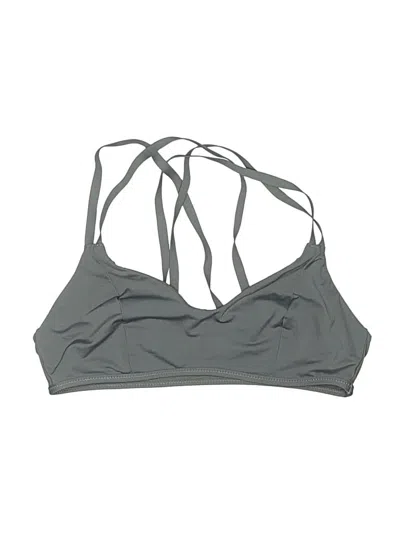Pre-owned Athleta Swimsuit Top Gray Swimwear