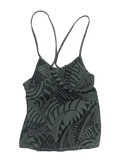 Pre-owned Athleta Swimsuit Top Green Graphic Pattern Swimwear
