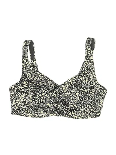 Pre-owned Athleta Swimsuit Top Ivory Animal Print Pattern Swimwear