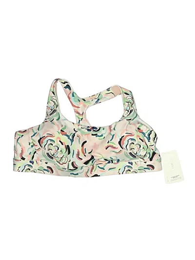 Pre-owned Athleta Swimsuit Top Ivory Paisley Pattern Swimwear