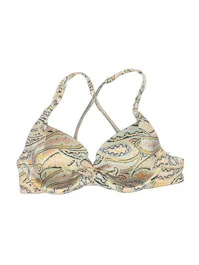 Pre-owned Athleta Swimsuit Top Pink Paisley Pattern Swimwear