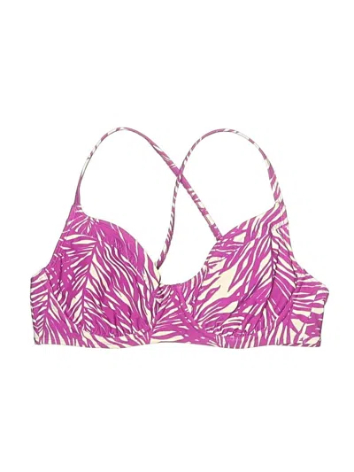Pre-owned Athleta Swimsuit Top Pink Print Pattern Swimwear