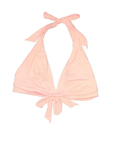 Pre-owned Athleta Swimsuit Top Pink Solid Pattern Swimwear