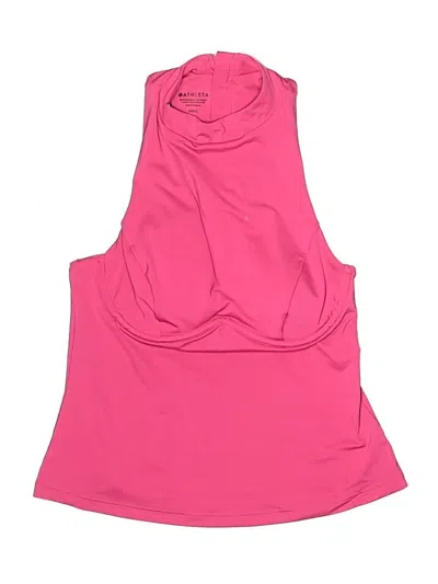 Pre-owned Athleta Swimsuit Top Pink Swimwear