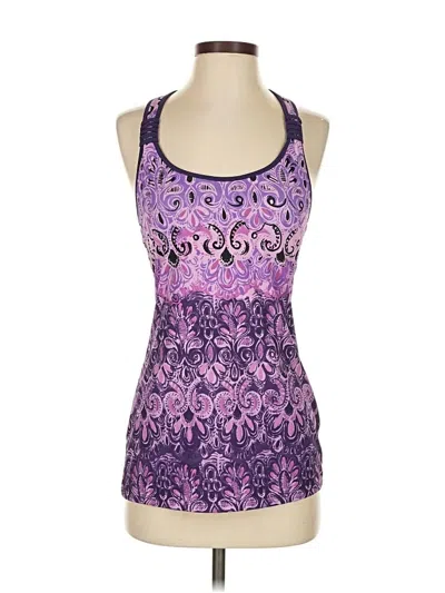 Pre-owned Athleta Swimsuit Top Purple Halter Neckline Swimwear