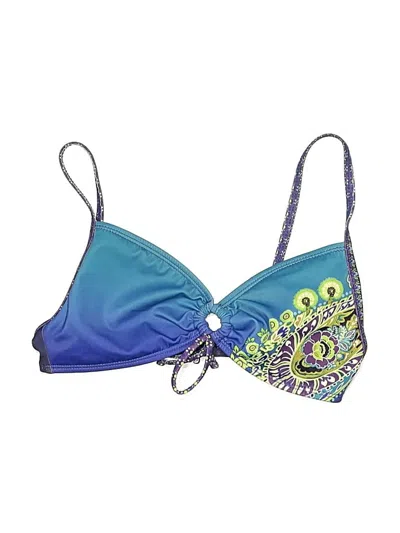 Pre-owned Athleta Swimsuit Top Purple Paisley Pattern Swimwear