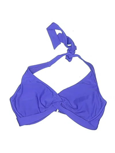Pre-owned Athleta Swimsuit Top Purple Solid Pattern Swimwear