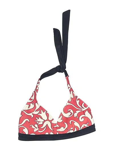 Pre-owned Athleta Swimsuit Top Red Paisley Pattern Swimwear