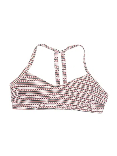 Pre-owned Athleta Swimsuit Top Red Print Pattern Swimwear