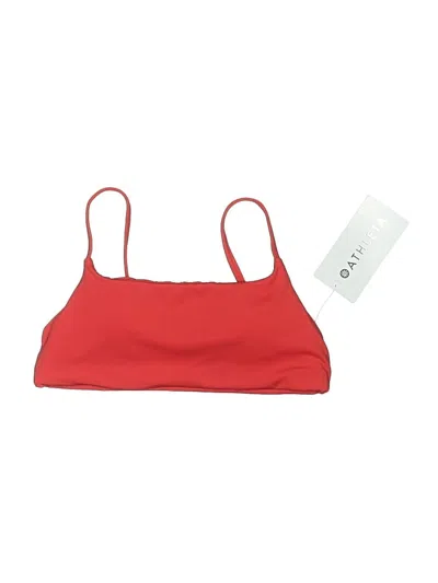 Athleta Swimsuit Top Red Solid Pattern Swimwear