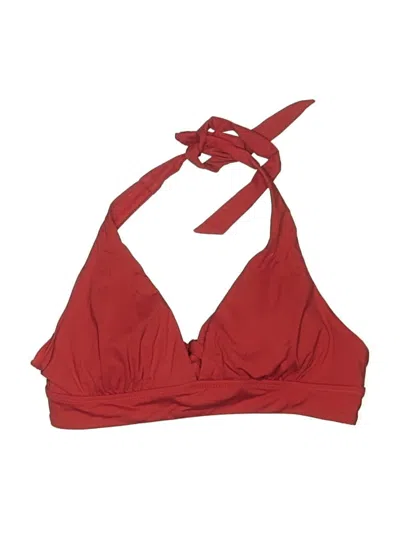 Pre-owned Athleta Swimsuit Top Red Solid Pattern Swimwear